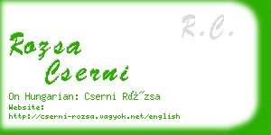 rozsa cserni business card